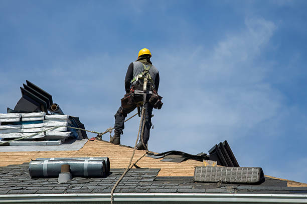 Professional Storm Damage Roof Repair technician working in Denver, IN